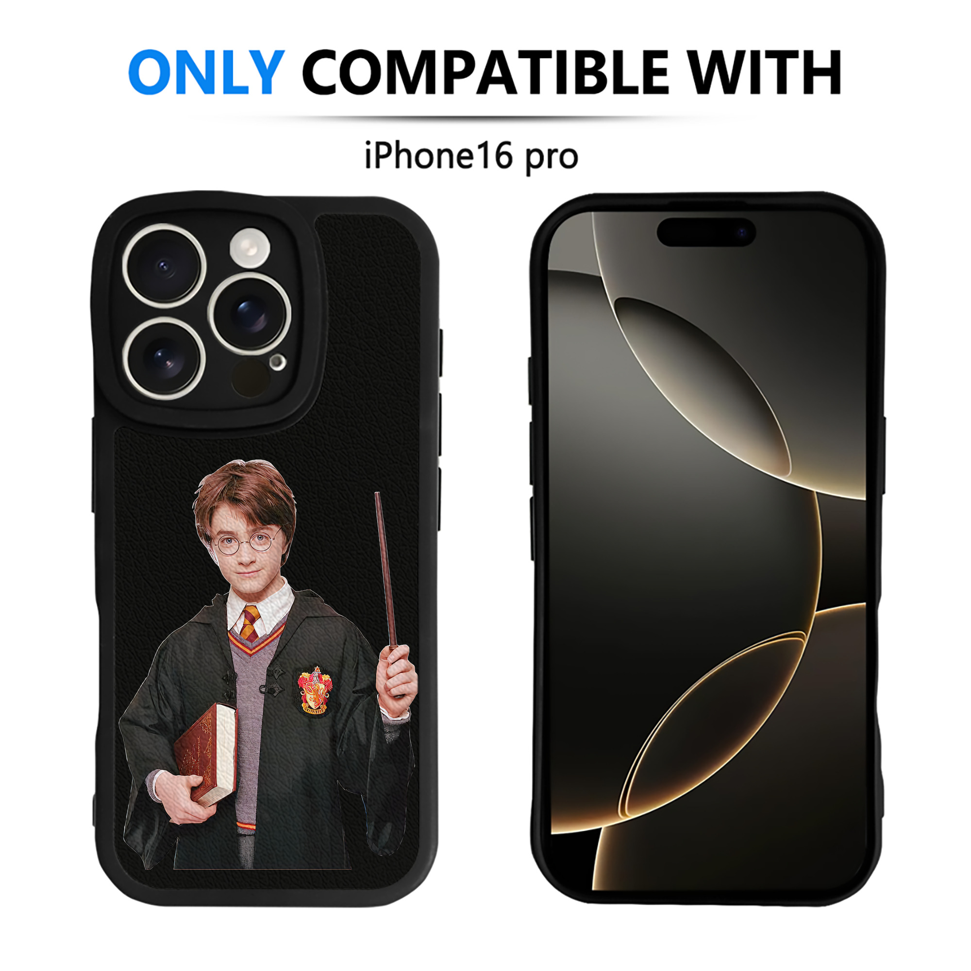 （画像用） Harry Potter ハリー・ポッターシリーズ 【iPhone 16シリーズ対応】シリコンスマホケース（レザー調） 材質：シリコン